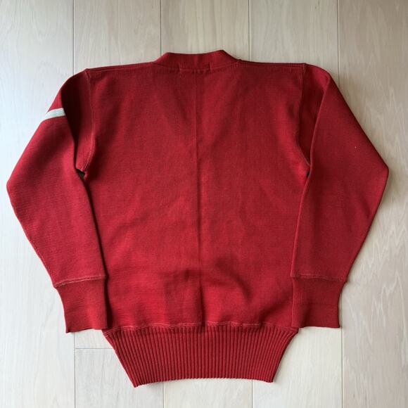 Vintage Spalding Sweater Small Red 60s Wool Pullover V Neck Made in USA - Picture 9 of 10